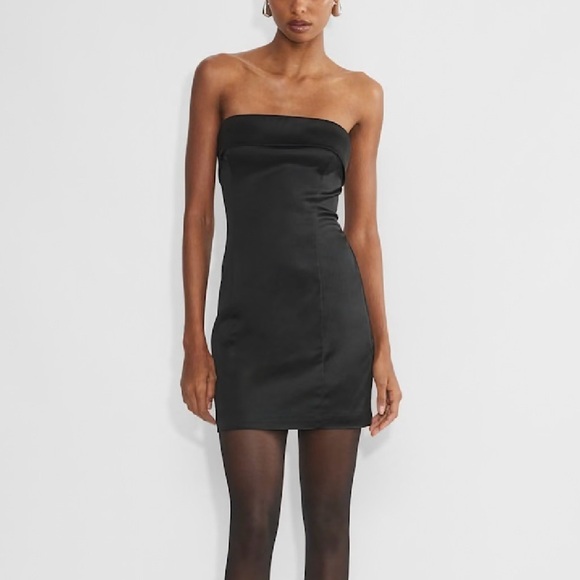 ARITZIA Ten Shimmer Satin Tube Dress sz 4 - Picture 2 of 9